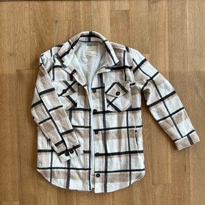 Thread Supply Plaid Flannel Shacket with silky lining